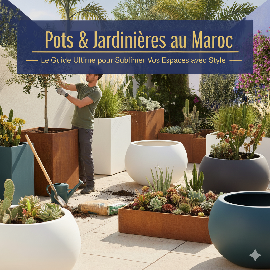 Lire la suite à propos de l’article Pots & Jardinières au Maroc – Le Guide Ultime pour Sublimer Vos Espaces avec Style